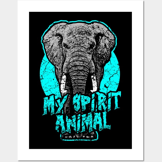 Elephants - My Spirit Animal Wall Art by Mila46